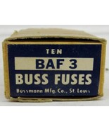 BUSS FUSES BAF3 (BOX OF 10) P/N: 107610 FAST ACTING FUSE - £45.00 GBP