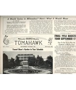 Milwaukee BRAVES Boosters Paper TOMAHAWK Sept Oct 1954 Burton Burdette P... - $20.99