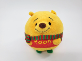 Ty Winnie the Pooh Beanie Ballz Christmas Holiday Ball Disney 5&quot; Plush T... - £7.83 GBP