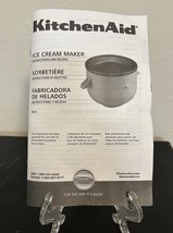 Kitchen Aid Ice Cream Maker Instructions &amp; Recipes Manual - $6.92