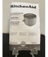 Kitchen Aid Ice Cream Maker Instructions &amp; Recipes Manual - $6.92