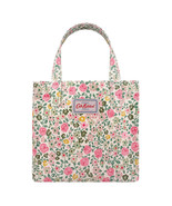 Cath Kidston Small Bookbag Mini Size Tote Lunch Bag Hedge Rose Floral Cream - $381.30 MXN