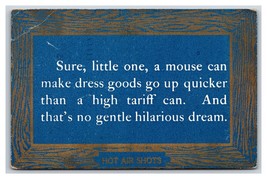 Motto Humor Mouse Can Make A Dress Go Up Faster than High Tariff DB Postcard S2 - £3.89 GBP