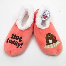 Snoozies Women&#39;s Not Today Groundhog Coffee &amp; Donut Medium 7/8 - $12.86