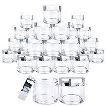 Beauticom (30 Pcs) 30G/30Ml High Quality Clear Plastic Jars With Silver ... - $44.64