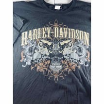 Vintage Harley Davidson Motorcycles Savannah Georgia Black Men’s T Shirt... - $24.38