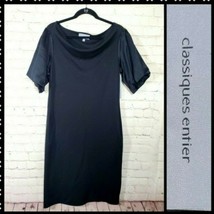 Classiques Entier Dress S Womens Black Short Sleeve Below Knee NWT Casual - £18.15 GBP