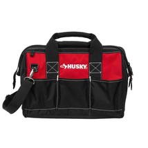 15 in. Wide Mouth Water Resistant Metal Hardware Dual-Zipper Tool Storage Bag wi - £70.88 GBP