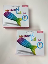 Intex Mermaid Rainbow Tail Pool Float Bundle of 2 NEW 70&quot;Raft - $42.03