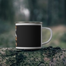 Camping Vibes Enamel Mug: 12oz Beer Mug with Camping Meme Design - £16.32 GBP