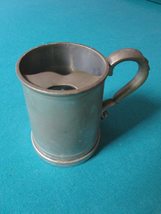 English Pewter Compatible With Sheffield Mustache Tankard Glass Bottom 5&quot; Origin - £48.98 GBP