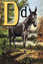 D for the Donkey with a cross on his back by Edmund Evans - Art Print - £17.52 GBP+