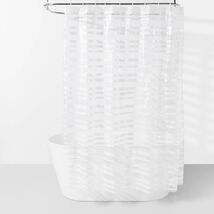Room Essentials PEVA Shower Curtain Molded Stripe White 70x72 - $237.58 MXN