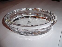 Mario Cioni Crystal  Ashtray Signed 7.5" L x 4.5" W x 1.75" H  Made in Italy image 2