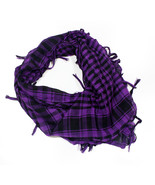 Purple and Black Checkered Fashion Cotton Shawl / Scarf (ss1 - £18.43 GBP