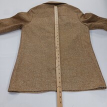 Vtg Ned J Atlanta Blouse Women's Brown Closed Front Pockets Button Up Chest 39" image 6