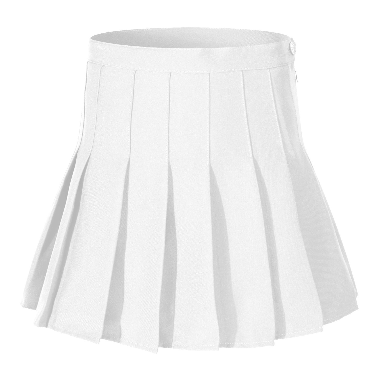 Girl's High Waist Solid Pleated Mini Tennis Skort short costumes( XS , White) - $26.72