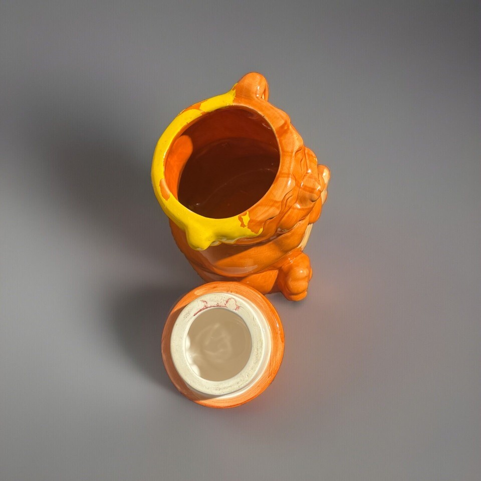 Vintage 1970’s Certified International Teddy Bear Cookie Jar Eating Honey Bee Item image 5