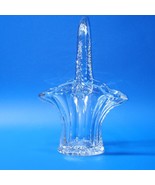 Vintage DUNCAN &amp; MILLER Flower Basket Vase 9.5&quot; Tall - Crystal / Clear G... - $31.55 CAD