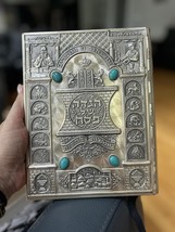 Vintage Haggadah with Silvertone Cover and Turquoise Accents - $118.80