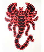 Back Patches Red Scorpion Embroidered Iron On Large Size 8&quot; x 11&quot; Patch ... - £19.66 GBP