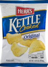 Herr's Kettle Cooked Potato Chips Original - 8 Oz. (4 Bags) - £25.09 GBP