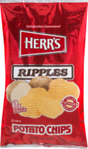 Herr's Ripples Potato Chips - 9.5 Oz. (4 Bags) - £25.51 GBP