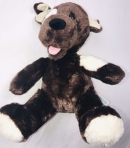 Build a Bear Dog Plush Stuffed Animal Toy Brown White Eye Floppy Ear 10” - £9.40 GBP