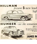 1954 James Ross Hillman Humber Dealership Advertisement Automobilia E89H - $372.59 MXN
