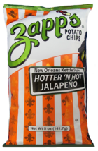 Zapp&#39;s Kettle Style Potato Chips - Jalapeno Flavor - 5 Oz. (6 Bags) - £20.43 GBP