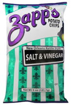 Zapp&#39;s Kettle Style Potato Chips - Salt &amp; Vinegar Flavor - 5 Oz. (6 Bags) - £20.43 GBP