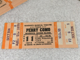 PERRY COMO VINTAGE 1979 UNUSED CONCERT TICKET  WARWICK MUSICAL THEATRE R... - £6.20 GBP