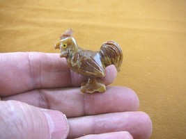 Y-CHI-RO-15) ROOSTER chicken carving SOAPSTONE gem stone figurine game c... - £6.73 GBP