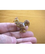 Y-CHI-RO-15) ROOSTER chicken carving SOAPSTONE gem stone figurine game c... - £6.84 GBP