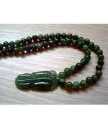 Icy Green Chinese 100% Natural Grade A Jade Jadeite Pendant W/5mm Beads ... - £319.73 GBP