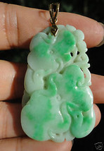 Vintage Natural Apple Carved Jadeite Jade Pendant 2&quot; X 1 1/8&quot; - £1,268.59 GBP