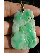 Vintage Natural Apple Carved Jadeite Jade Pendant 2&quot; X 1 1/8&quot; - £1,268.59 GBP