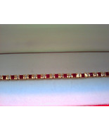 Tennis Bracelet--Ruby/Diamond 7 1/4&quot; 14K Yellow Gold - $970.99
