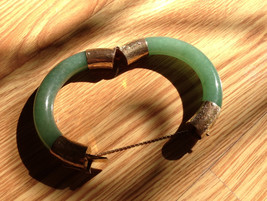 Antique Chinese jade jadeite bracelet natural color - £3,676.82 GBP
