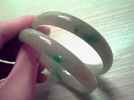Pair Of Certified Grade A Old Type 3-Color Green/Yellow Skin Jadeite Jade Bangle - £3,599.19 GBP