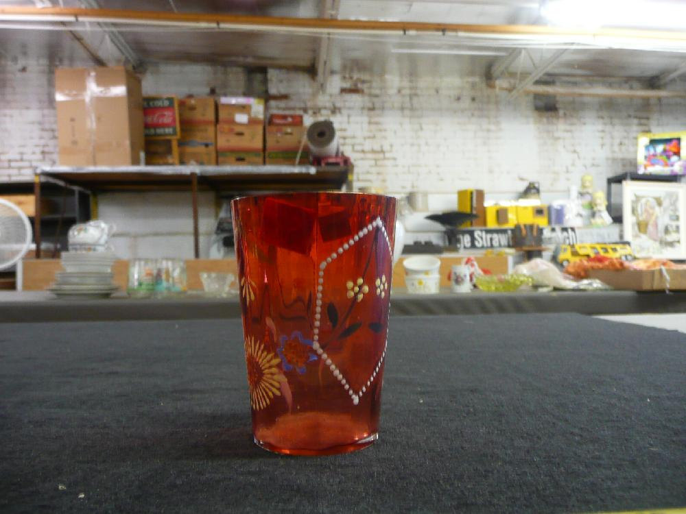 Primary image for Hand Blown Ruby Glass (Made With Gold) Tumbler