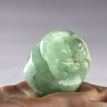 Green 100% A Jade Jadeite &quot;Dragon Seal&quot; Statue - £64.73 GBP