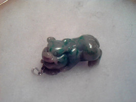 Chinese Jadeite Jade Pendant Of A Fo DOG #1 - $573.99