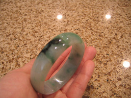 100% Natural Oval shape Grade A Jadeite Jade bangle 57x51mm - $9,725.07 MXN