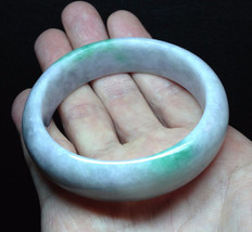 Beautiful Genuine Natural Grade A Chinese Jadeite Jade Bangle Bracelet 57.8 mm - £605.01 GBP