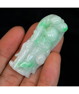 93.1CT 100% Natural Chinese Jadeite Pendant Carving God Of Longevity - £402.24 GBP