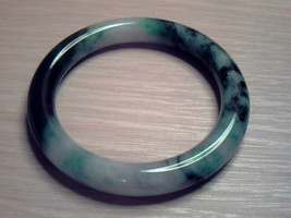 A Grade Dark/light green jade bangle - $210.99