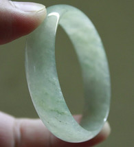 100% Natural ~ A Grade ~ Light Green JADE BANGLE ~ Teen Size - 50mm - £812.79 GBP