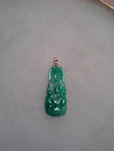 Small Kwan Yin jade pendant 14kt gold (Grade A) - £342.50 GBP