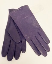 NWT FOWNES Sears Women&#39;s Textured Leather Gloves Violet Purple Size 8 - £27.06 GBP